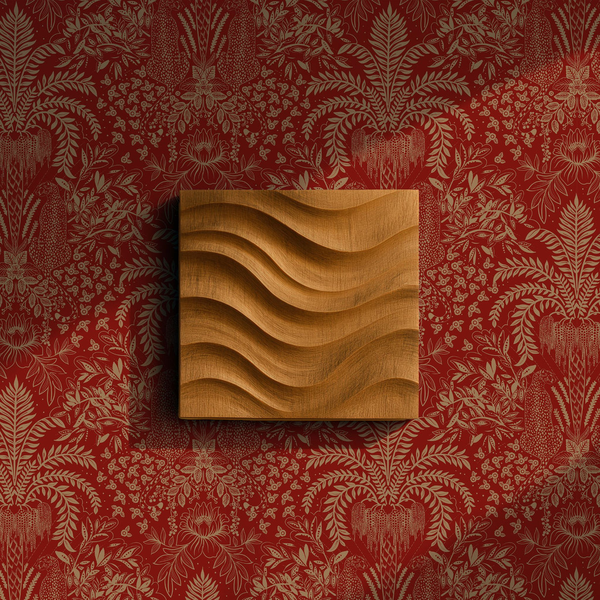 Leopard's Lair | Tropical Palm Tree Jungle Wallpaper