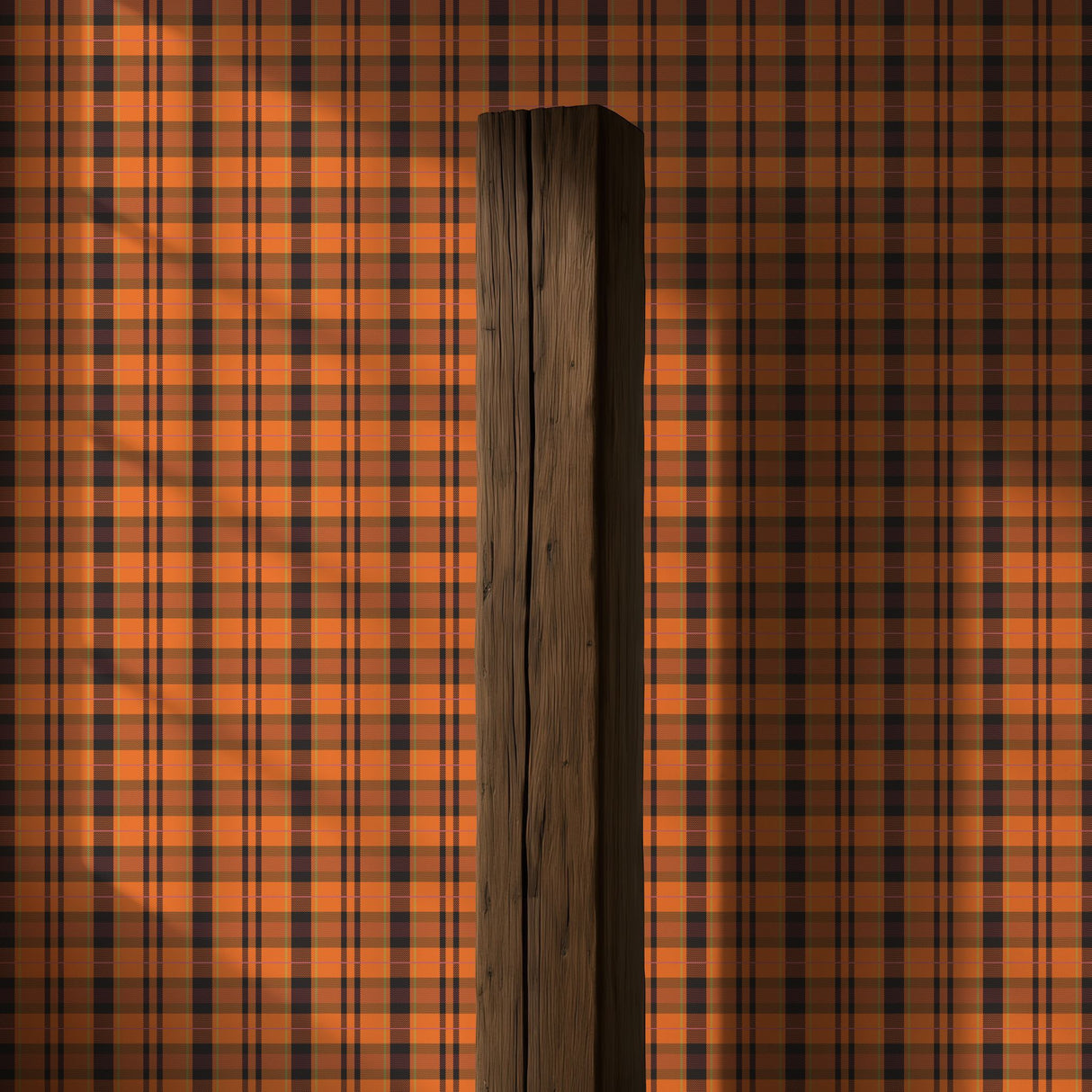 Traditional Green, Brown, & Red Plaid Wallpaper {Highland Ember} Wallpaper Sckribbles