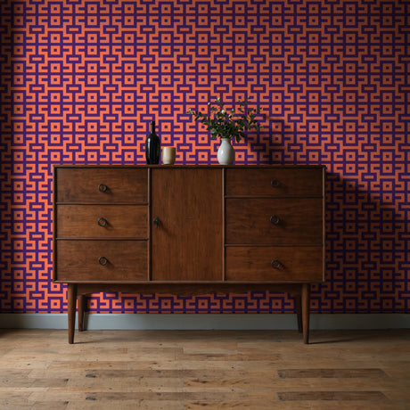 Bright Bold & Eccentric Retro Art Deco Wallpaper {Pacdeco} Wallpaper Sckribbles