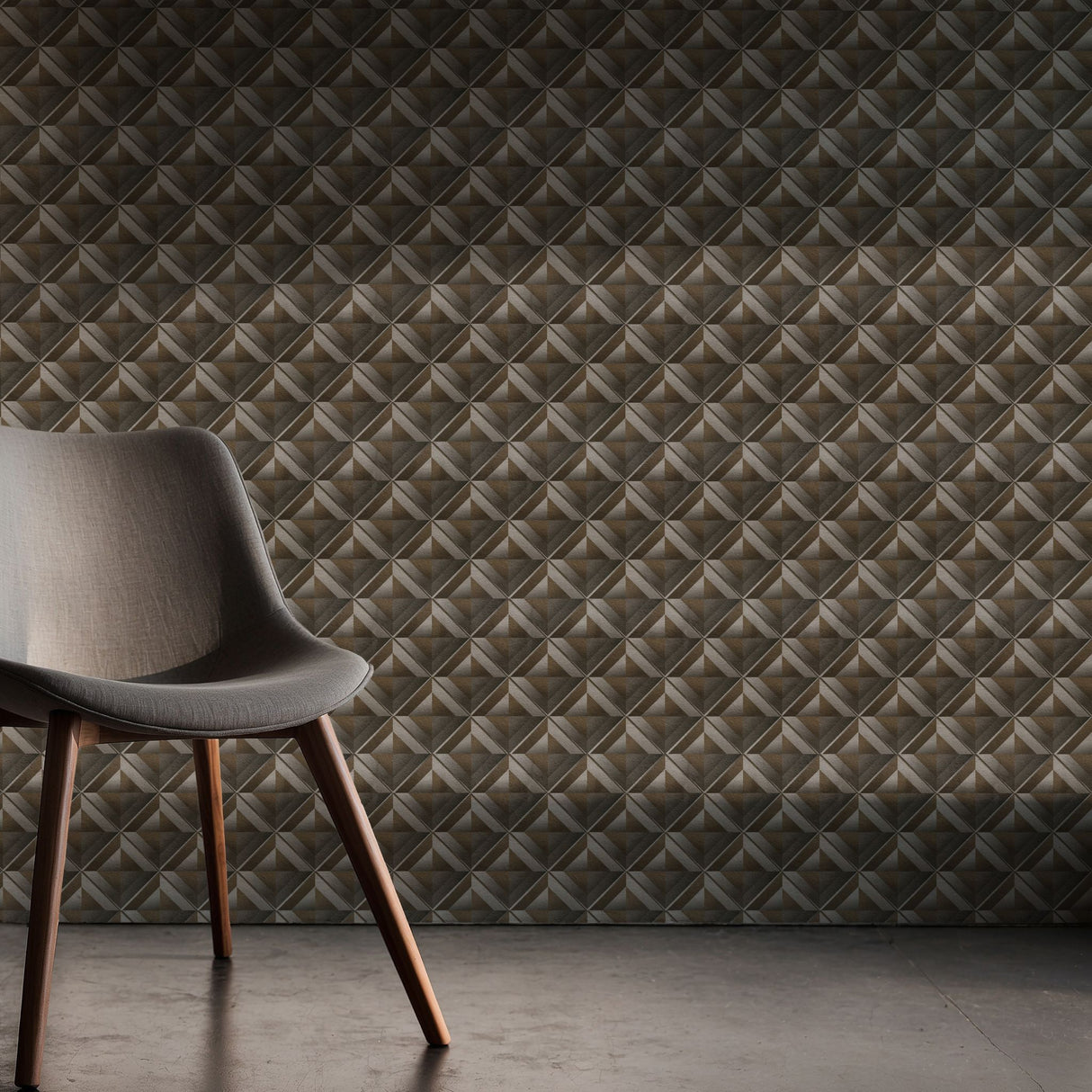 Neutral Dimensional Geometrical Masculine Men's Wallpaper {Boxform} Wallpaper Sckribbles