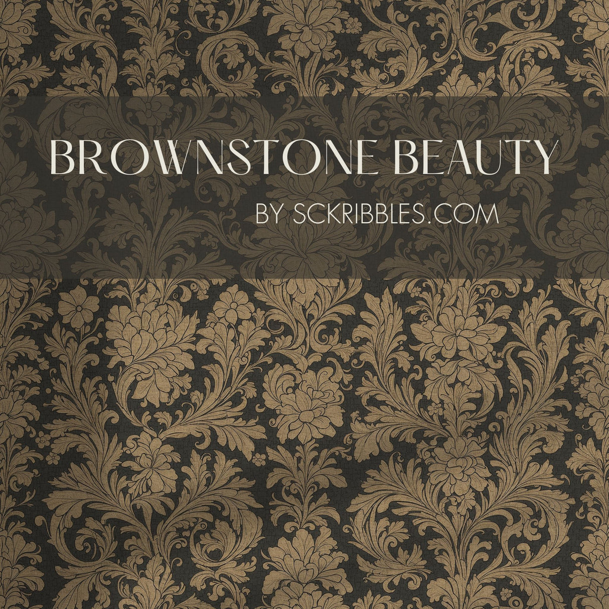 Neutral Brown Elegant Damask Wallpaper {Brownstone Beauty} Wallpaper Sckribbles   