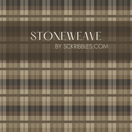 Neutral Brown Classic Traditional Plaid Wallpaper {Stoneweave} Wallpaper Sckribbles