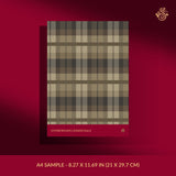 Brown plaid wallpaper sample.