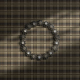 Brown plaid wallpaper.