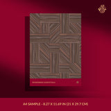 Brown rustic geometrical wallpaper sample.