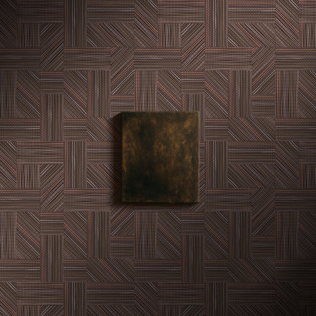 Organic Weave | Rustic Brown Geometrical Wallpaper Wallpaper Sckribbles