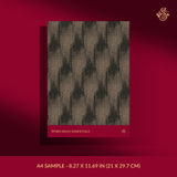 Brown abstract Art Deco wallpaper sample. 