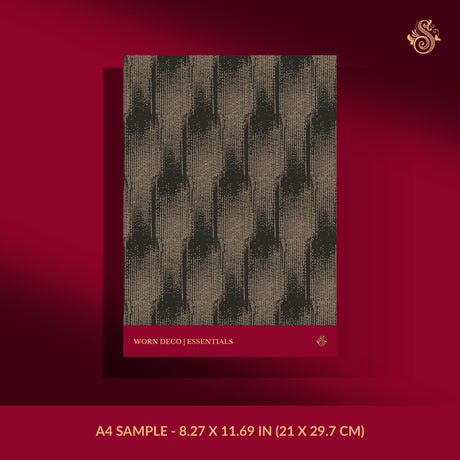 Brown abstract Art Deco wallpaper sample. 