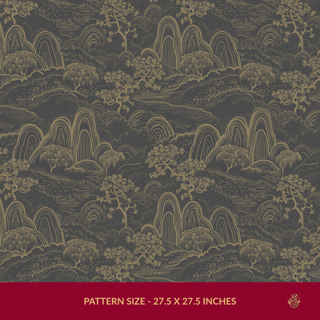 Serene Ascend | Moody Botanical Scenic Asian Wallpaper Wallpaper Sckribbles