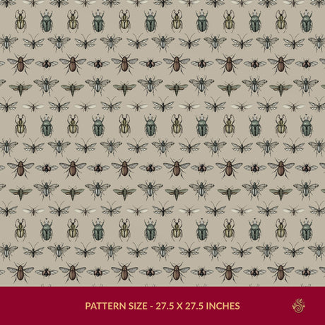 Bug Motif | Fun Eccentric Vintage Insect Wallpaper Wallpaper Sckribbles