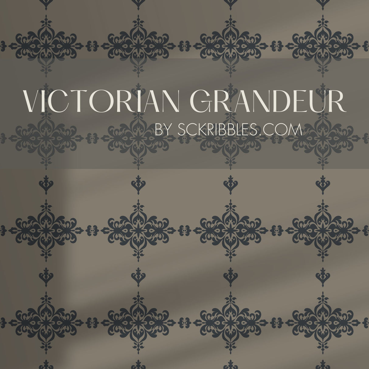 Classic French European Ornate Damask Wallpaper {Crown Heritage} Wallpaper Sckribbles Peel & Stick - (Budget) Sample 14'' x 14'' / 35 x 35 cm Victorian Grandeur