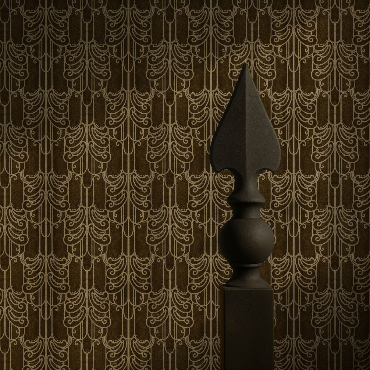 Gritty Luxe | Luxurious Decadent Moody Art Nouveau Wallpaper Wallpaper Sckribbles