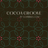 Bloomatrix | Geometrical Floral Retro Wallpaper Wallpaper Sckribbles Traditional - (Non-Woven) Sample 14'' x 14'' / 35 x 35 cm Cocoa Groove