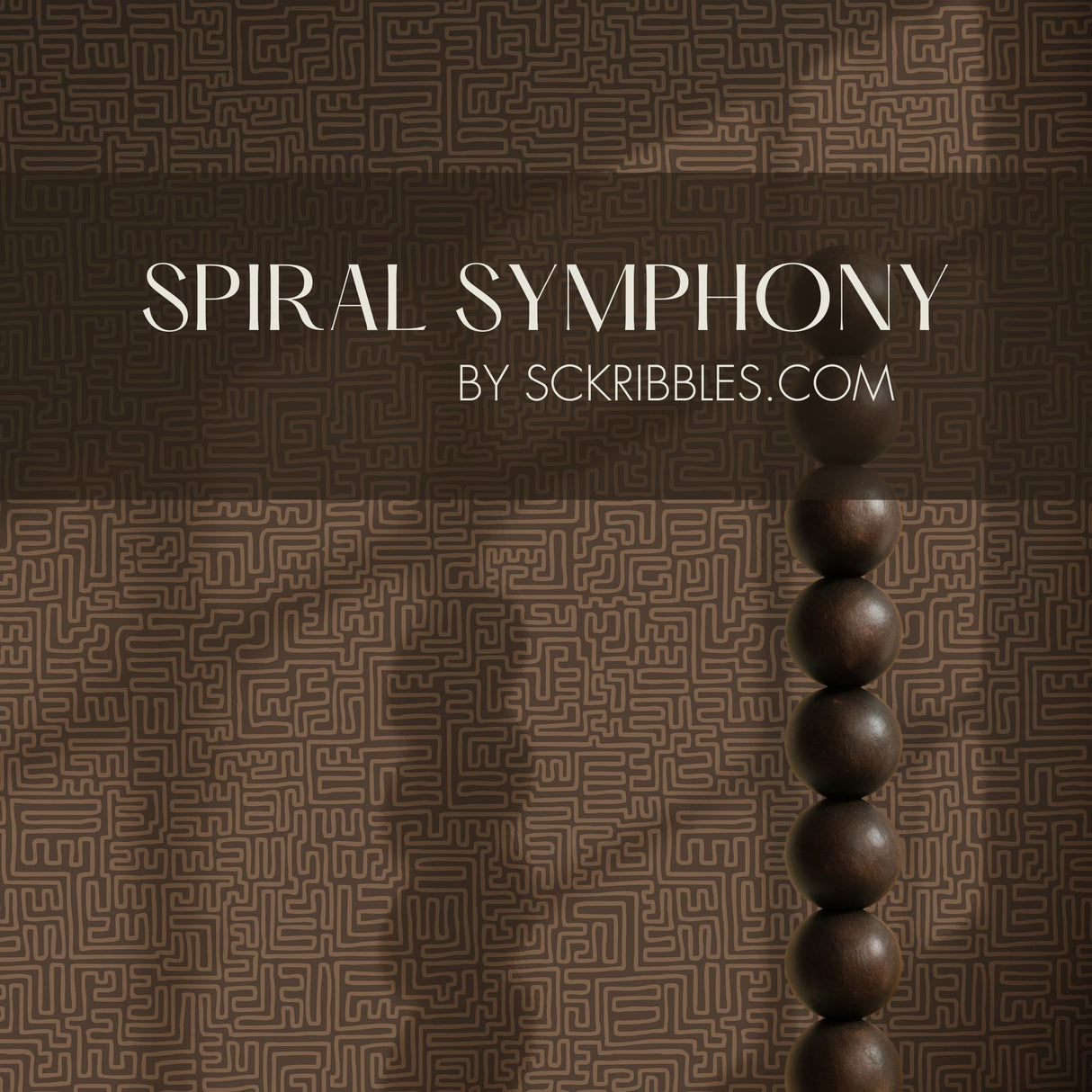 Maximalist Swirls | Cool Trendy Squiggly Bold Maze Wallpaper