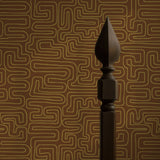Le Labyrinthe | Moody Maze Squiggly Lines Maximalist Wallpaper Wallpaper Sckribbles Signature - Premium Non-Woven Roll - 24 in x 32.8 ft (61 cm × 10 m) MaximaZe