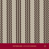 Twist & Turn | Black & Beige Wavy Vertical Striped Wallpaper Wallpaper Sckribbles Signature - Premium Non-Woven Roll - 27.5 in x 32.8 ft (70 cm × 10 m) Cocoa Twist