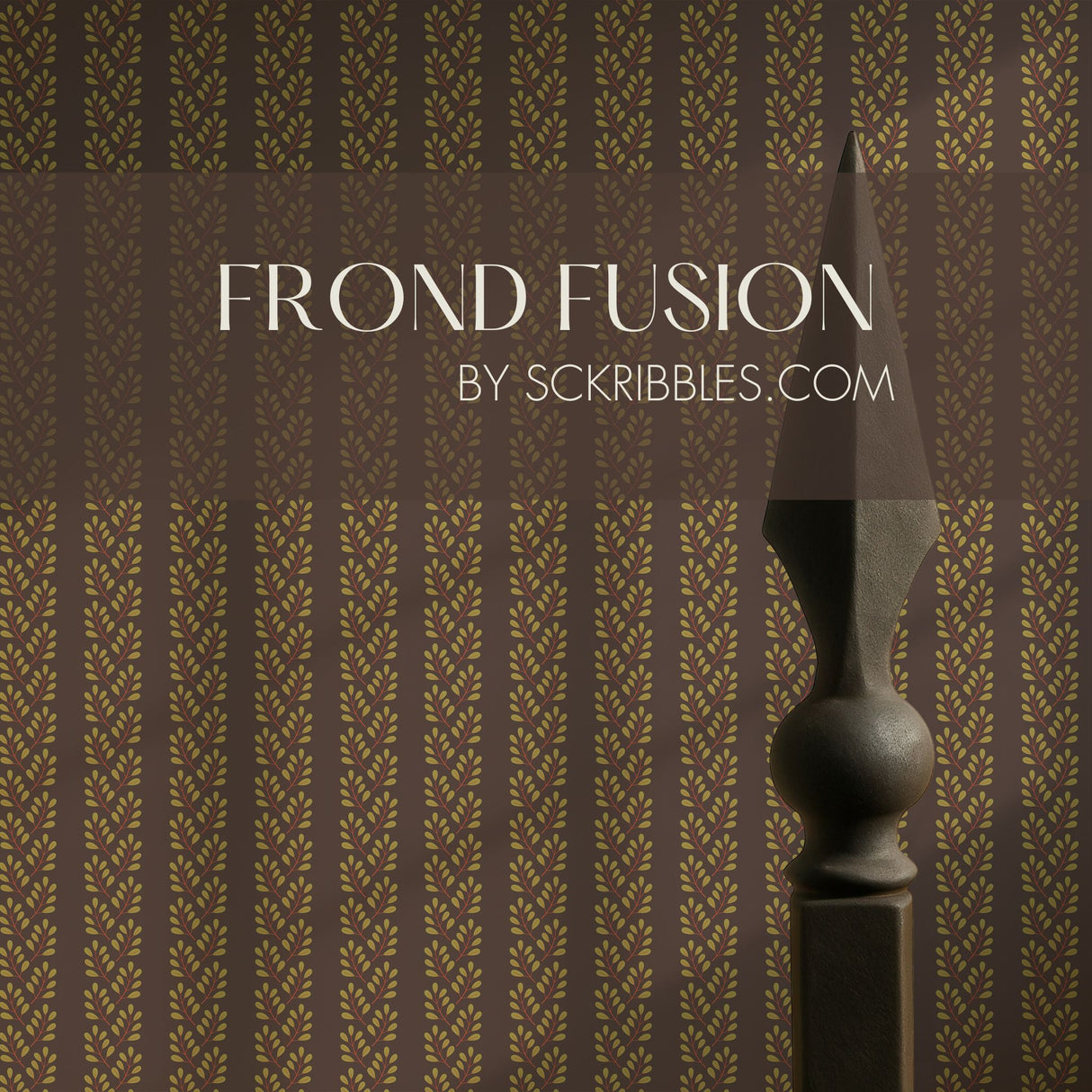 Linear Leaves | Botanical Vines Striped Leaf Foliage Wallpaper