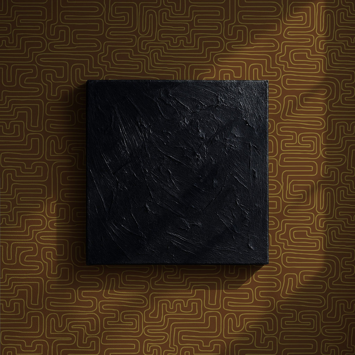 Le Labyrinthe | Moody Maze Squiggly Lines Maximalist Wallpaper Wallpaper Sckribbles