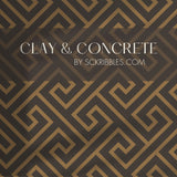 Classic Geometrical Sophisticated Luxury Wallpaper {Timeless T-Bar} Wallpaper Sckribbles Traditional - (Non-Woven) Sample 14'' x 14'' / 35 x 35 cm Clay & Concrete