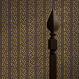 Linear Leaves | Botanical Vines Striped Leaf Foliage Wallpaper