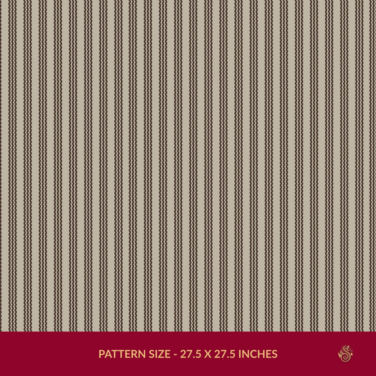 Twist & Turn | Black & Beige Wavy Vertical Striped Wallpaper Wallpaper Sckribbles