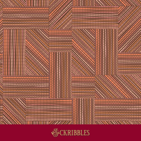 Brown and orange abstract shapes wallpaper.