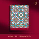 Brown and blue prism wallpaper sample.