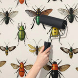 Fun Light Vintage Insect Wallpaper {Bug Motif} Wallpaper Sckribbles   