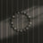 Charcoal gray striped wallpaper.