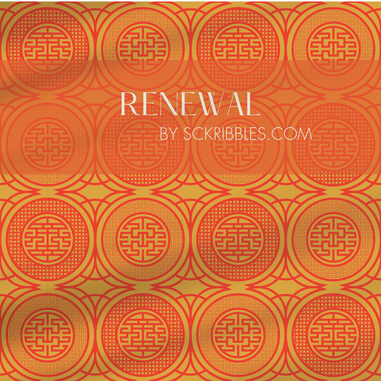 Dramatic Bright Geometrical Chinese Wallpaper {Harmony Rising} Wallpaper Sckribbles