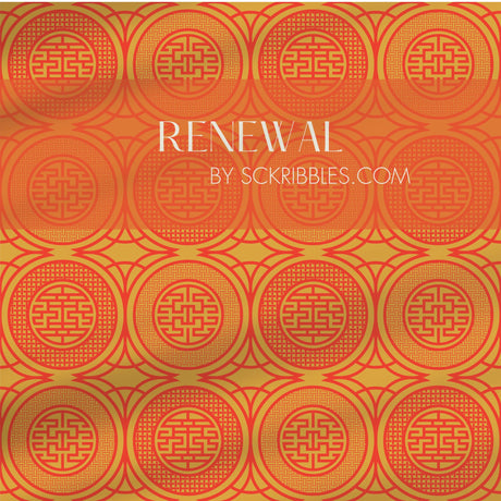 Dramatic Bright Geometrical Chinese Wallpaper {Harmony Rising} Wallpaper Sckribbles