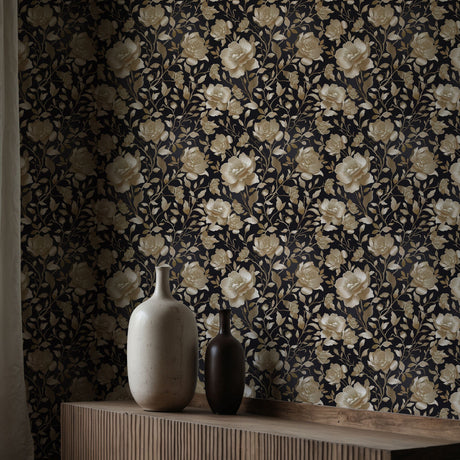 Gold Floral Luxury Chinoiserie Wallpaper {Eden Elegance} Wallpaper Sckribbles