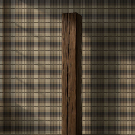 Neutral Brown Classic Traditional Plaid Wallpaper {Stoneweave} Wallpaper Sckribbles