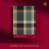 Classic green plaid wallpaper sample.