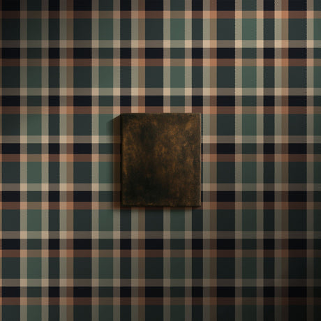 Neutral Brown Classic Traditional Plaid Wallpaper {Willowmoor} Wallpaper Sckribbles