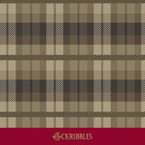 Classic traditional brown plaid wallpaper.