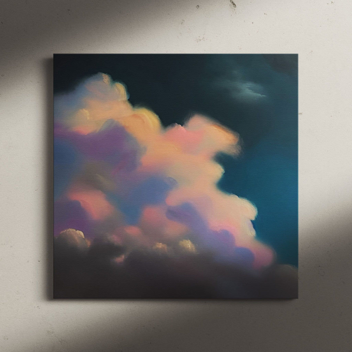 Deep Dark Moody Cloud Painting Canvas Wall Art {Calm Before The Storm} Canvas Wall Art Sckribbles   