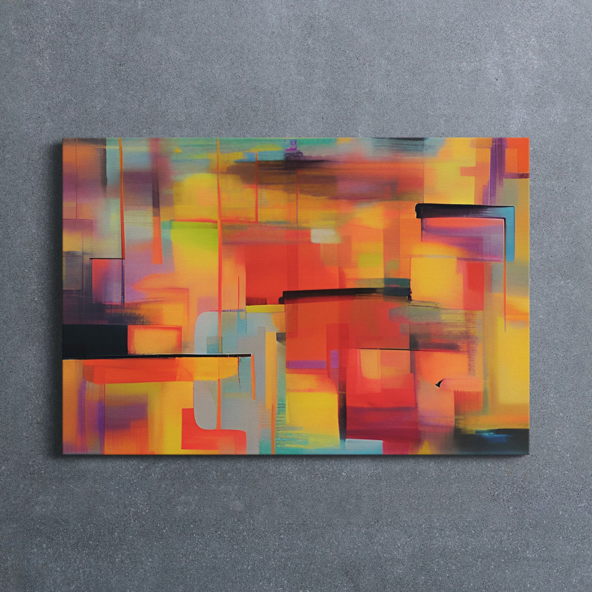 Modern Contemporary Colorful Abstract Wall Art Canvas {My Creative Mood} Canvas Wall Art Sckribbles   