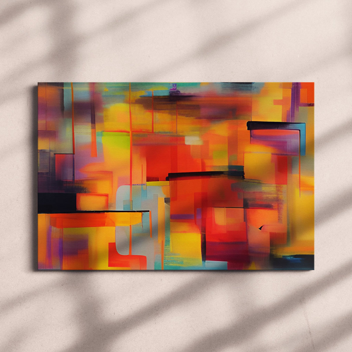 Modern Contemporary Colorful Abstract Wall Art Canvas {My Creative Mood} Canvas Wall Art Sckribbles   