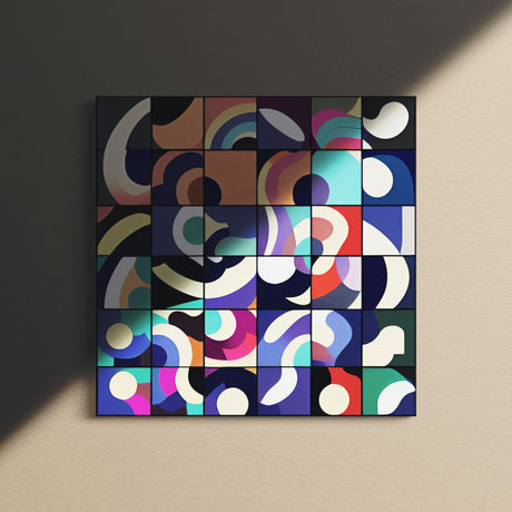 Square Colorful Box Patterned Wall Art Canvas {Game of Colors} Canvas Wall Art Sckribbles   