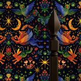 Starlit Wildings | Bright & Colorful Mythical Creatures Wallpaper Wallpaper Sckribbles