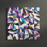 Colorful Contemporary Patterned Wall Art Canvas {Triangles in Squares} Canvas Wall Art Sckribbles   