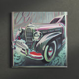 Pastel Vintage Car Wall Art Canvas {Swish Wheels} Canvas Wall Art Sckribbles   