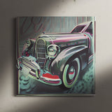 Pastel Vintage Car Wall Art Canvas {Swish Wheels} Canvas Wall Art Sckribbles   