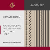Cottage Charm | Classic Neutral Beige Striped Traditional Wallpaper Wallpaper Sckribbles Signature - Premium Non-Woven A4 Sample - 8.3 × 11.7 in (21 × 29.7 cm)