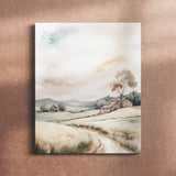 Beautiful Scenic Watercolor Wall Art Canvas {Country Road} Canvas Wall Art Sckribbles   
