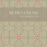 Bloomatrix | Geometrical Floral Retro Wallpaper Wallpaper Sckribbles Traditional - (Non-Woven) Sample 14'' x 14'' / 35 x 35 cm Retro Cream