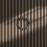 Cream and black striped wallpaper.