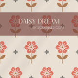 Daisy Dream | Cute & Pretty Retro Flowers Wallpaper Wallpaper Sckribbles Traditional - (Non-Woven) Sample 14'' x 14'' (35 x 35 cm)