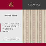 Dainty Belle | Feminine Neutral Striped Wallpaper Wallpaper Sckribbles Signature - Premium Non-Woven A4 Sample - 8.3 × 11.7 in (21 × 29.7 cm)